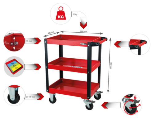 ECOline Werkplaats Service Trolley  L