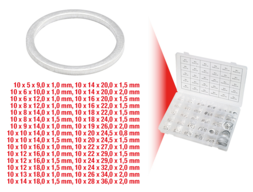 Assortiment aluminium afdichtringen  L