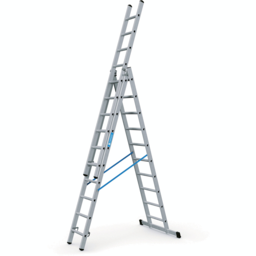 ZARGES Multifunctionele telescoopladder Skymaster DX, 3 x 10 driehoekige sporten