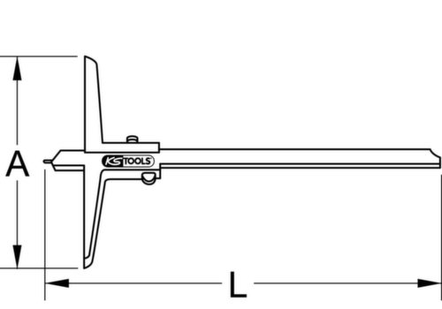 Diepteschuifmaat met meetpen  L