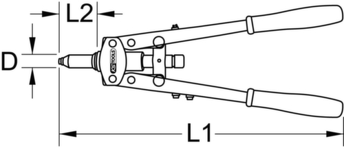 Lange arm handklinknagel  L