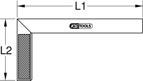 Timmerhoek met aluminium tong  L