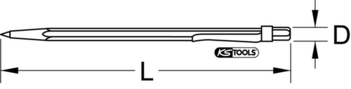 Carbide spitnaald  L