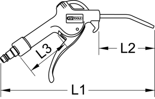 Universeel perslucht afblaaspistool  L