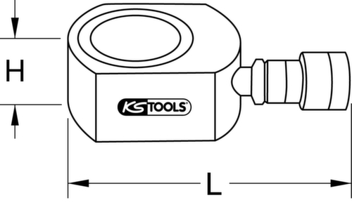 Platte hydraulische cilinder  L