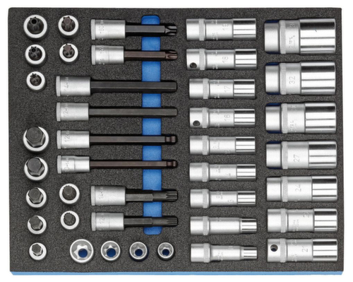 GEDORE 2005 CT2-D 19L Dopsleutelset 1/2" in controlemodule  L