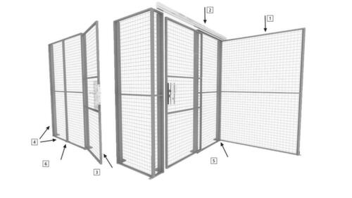 TROAX Scheidingswandsysteem met maaswijdte 50x50 mm