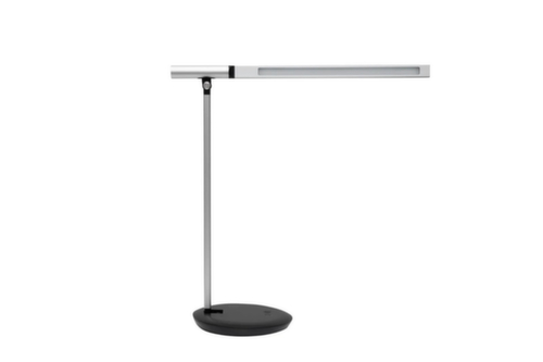 MAUL dimbare LED-bureaulamp MAULrubia colour vario, licht koud- tot warmwit, zilverkleurig/zwart  L