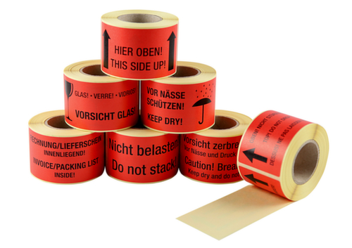 EICHNER Labels van papier/kunststof in rood  L