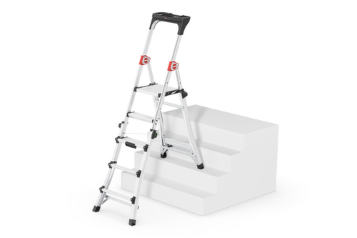 Hailo Telescopische platformladder TopLine TL100, 3 - 5 brede treden  L