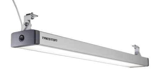 Treston LED-werkpleklamp QuatreX, lichtgrijs  L