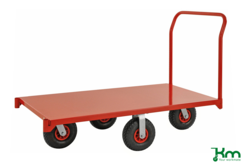 Duwbeugelwagen met stalen laadvlak, draagvermogen 1200 kg, laadvlak lengte x breedte 1400 x 760 mm  L