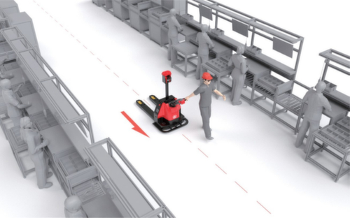 EP Zelfrijdende elektrische palletwagen XP15+, 1500 kg draagvermogen, polyurethaan/polyurethaan  L