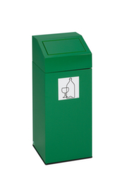 Afvalverzamelbak inclusief sticker, 45 l, RAL6001 smaragdgroen, deksel groen