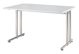 Bureau Terra Nova met C-voetonderstel, breedte x diepte 1200 x 800 mm, plaat lichtgrijs