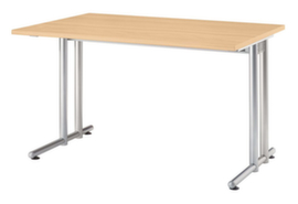 Bureau Terra Nova met C-voetonderstel, breedte x diepte 1200 x 800 mm, plaat beuken