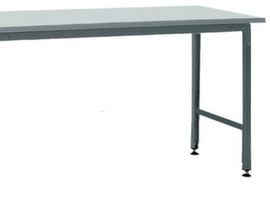 Werktafel aanbouwelement met licht frame, breedte x diepte 1000 x 750 mm, plaat lichtgrijs