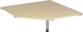 Gera Hoekig koppelelement voor bureau Milano 90° voor 4-voetonderstel, breedte x diepte 1230 x 1230 mm, plaat esdoorn