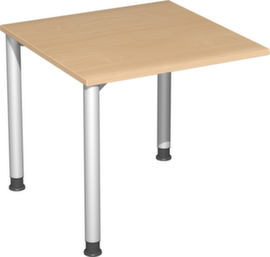 Gera Hoekig koppelelement voor bureau Milano met 3 steunvoeten, breedte x diepte 800 x 800 mm, plaat beuken