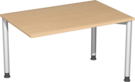 Gera Hoekig koppelelement voor bureau Milano met 3 steunvoeten, breedte x diepte 1200 x 800 mm, plaat beuken