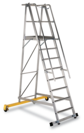 ZARGES Platformladder ZAP Safemaster Plus S verrijdbaar en in-/uitklapbaar met traverse