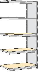 regalwerk Spaanplaten inhaakstelling met legborden, hoogte x breedte x diepte 2000 x 1005 x 426 mm, 5 legborden