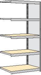 regalwerk Spaanplaten inhaakstelling met legborden, hoogte x breedte x diepte 2000 x 1005 x 526 mm, 5 legborden