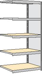 regalwerk Spaanplaten inhaakstelling met legborden, hoogte x breedte x diepte 2000 x 1005 x 626 mm, 5 legborden