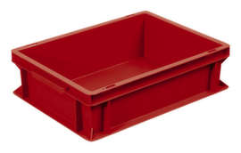 Euronorm stapelcontainers Basic met versterkte geribbelde bodem, rood, inhoud 10 l