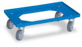 Doosdolly met open hoekraam, draagvermogen 250 kg, blauw