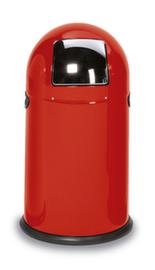 Push-afvalbak, 22 l, rood