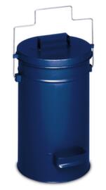 VAR Veiligheidsafvalbak, 25 l, RAL5010 gentiaanblauw