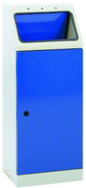 stumpf Afvalverzamelbak FP 45, 45 l, RAL7035 lichtgrijs/RAL5010 gentiaanblauw, deksel RAL5010 gentiaanblauw