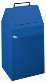 stumpf Brandvertragende afvalverzamelbak, 45 l, RAL5010 gentiaanblauw, deksel RAL5010 gentiaanblauw