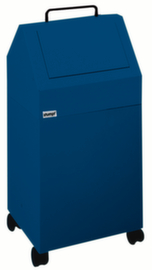 stumpf Brandvertragende afvalverzamelbak, 45 l, RAL5010 gentiaanblauw, deksel RAL5010 gentiaanblauw