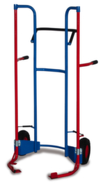 VARIOfit Hoge kruiwagen, RAL5010 gentiaanblauw, massief rubber-banden