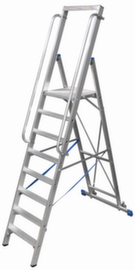 Krause Ladder STABILO® Professional met leuning aan twee zijden, 8 trede(n) met traanplaatprofiel