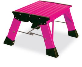 Krause Vouwtrapje PlusLine Treppy van aluminium, bordeshoogte 200 mm, pink