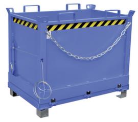 Bauer 3-voudig stapelbare bodemklepcontainer tot 2 m³ in RAL 5012 lichtblauw