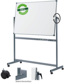 MAUL Mobiel draaibaar whiteboard MAULpro, hoogte x breedte 1950 x 1350 mm