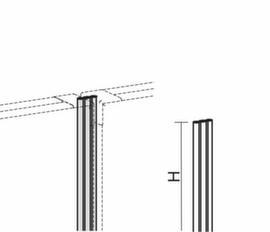 Gera lineaire verbinding Pro BasicLine voor scheidingswand, hoogte 400 mm