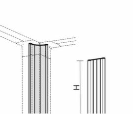 Gera hoekverbinding Pro BasicLine voor scheidingswand, hoogte 400 mm