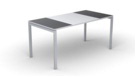 Schrijfkitsch easyDesk in bicolor-look, 4-voetonderstel, breedte 1400 mm, antraciet/wit/wit