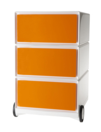 Paperflow Verrijdbaar ladeblok easyBox, 3 lade(n), wit/oranje