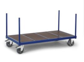 Rollcart Rongenwagen met anti-slip laadvlak, draagvermogen 1200 kg, laadvlak lengte x breedte 1300 x 800 mm