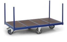 Rollcart Rongenwagen met anti-slip laadvlak, draagvermogen 1200 kg, laadvlak lengte x breedte 1300 x 800 mm