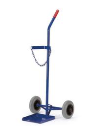 Rollcart Flessenwagen, voor 1x40/50 l fles, massief rubber-banden