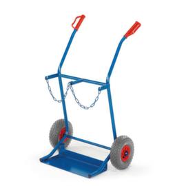 Rollcart Flessenwagen, voor 2x20 l fles, massief rubber-banden