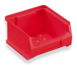 Zichtbak Grip met noppenbodem, rood, diepte 100 mm, polypropyleen