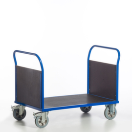 Rollcart Dubbele kopwandwagen met anti-slip laadvlak, draagvermogen 1200 kg, laadvlak lengte x breedte 1600 x 800 mm